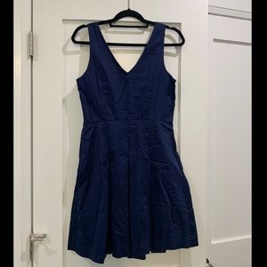 Banana Republic Navy V neck Fit and Flare Dress